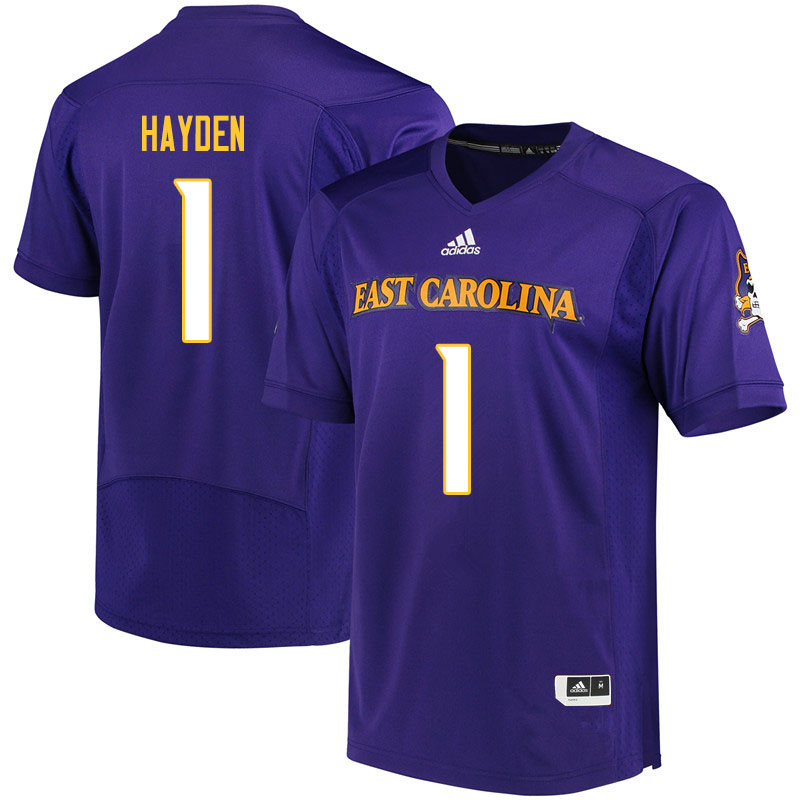 Men #2 Chase Hayden ECU Pirates College Football Jerseys Sale-Purple